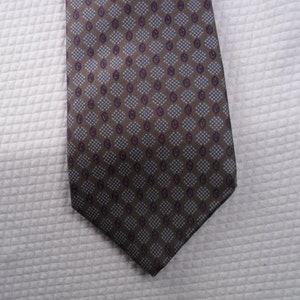 Vintage Liberty of London Tie USA Pure Silk Red and gray Geometric Necktie Neck wear 58 x 3.5 Vintage Tie Shop T1579