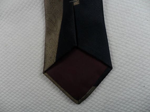 Vintage Bugle Boy Tie USA  Polyester Blue and Sil… - image 2