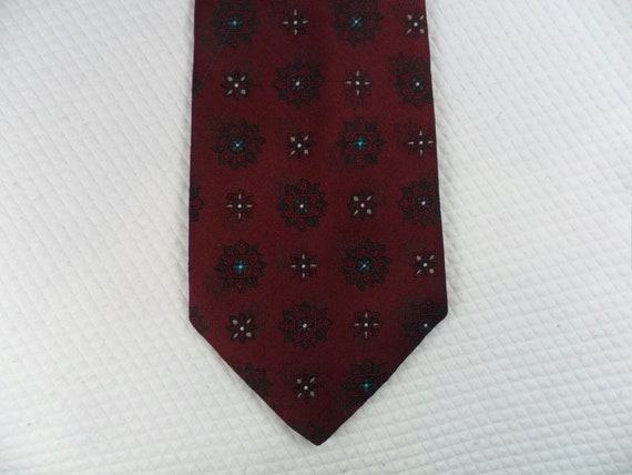 Vintage Tie - Towncraft Tie -USA -Polyester-Burgu… - image 1