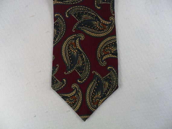 Vintage Rooster Tie USA West End Collection Pure Silk Burgundy - Etsy
