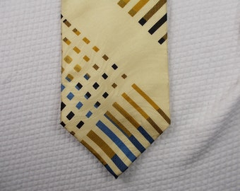 Vintage Farentino Ferre Krawatte USA Seide Geometrisches Muster Halsbekleidung 58 x 3,75 Vintage Tie Shop T1652