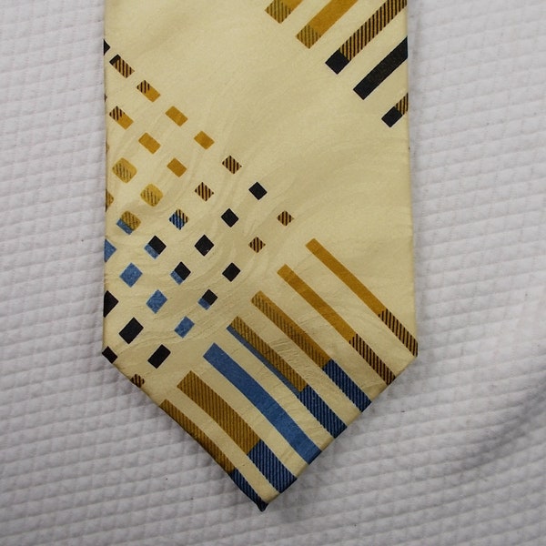 Vintage Farentino Ferre Tie USA  Silk Geometric pattern  Neck wear 58 x 3.75 Vintage Tie Shop T1652