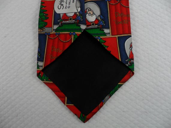 Vintage Shoebox Christmas Tie USA  Pure Silk   Sa… - image 3