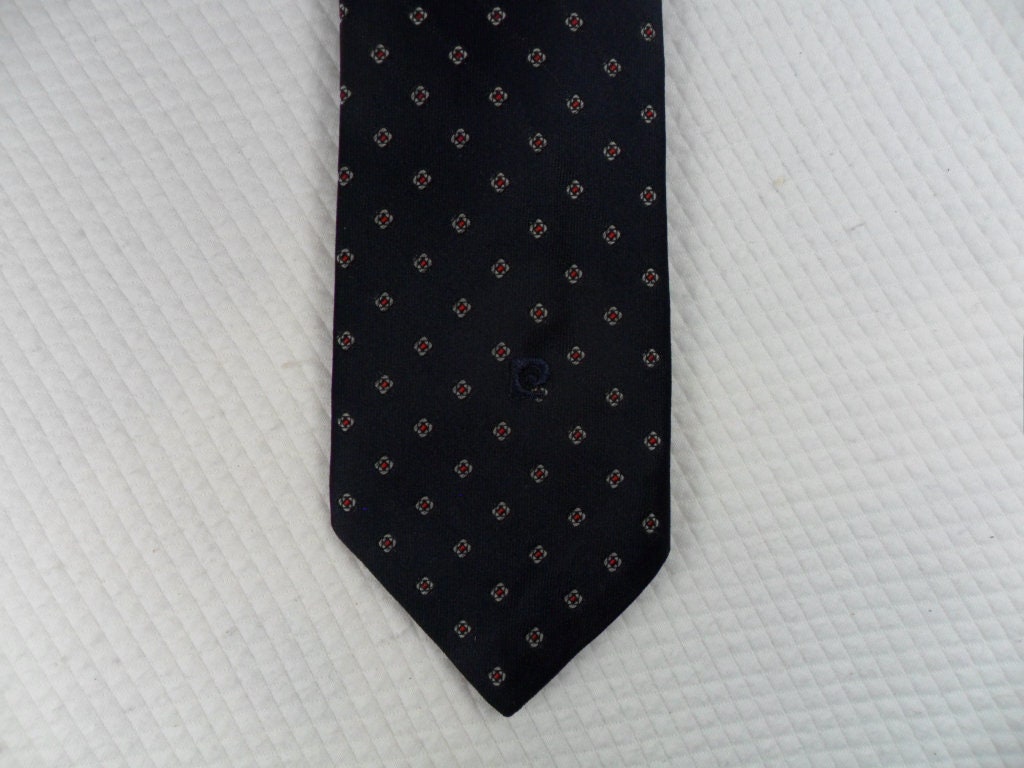 Vintage Pierre Cardin Tie Imported Polyester Blue and Red