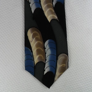 Vintage Robert Daskal Silk Tie: Hand-Painted Abstract Necktie