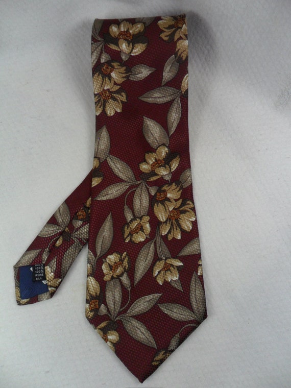 Vintage Nordstrom Flower Tie Made in Italy Pure S… - image 5