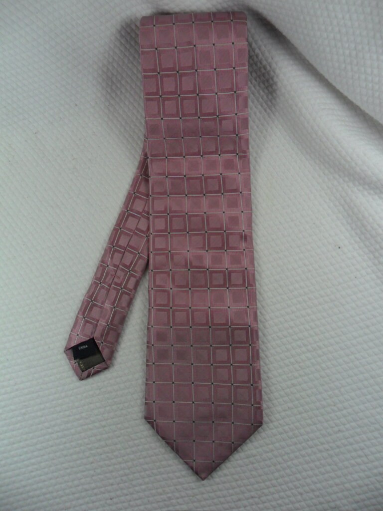 Vintage Calvin Klein Tie Fine Quality Pure Silk Pink Square - Etsy