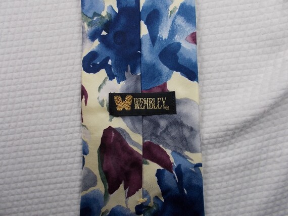 Vintage Wembley Tie Beige, Red and Blue ImportedS… - image 3