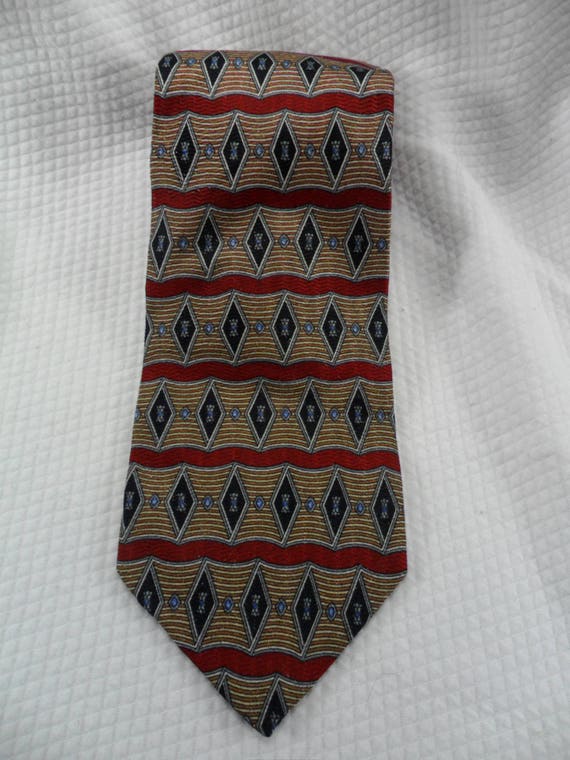 Vintage Geoffrey Beene Tie   made in USA 100% Sil… - image 2