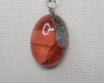 Dragon Egg Pendant created with REAL Ethically Collected Reptile Shed from Rocket, Leopard Gecko, Unique, OOAK Unusual Necklace Gift Set