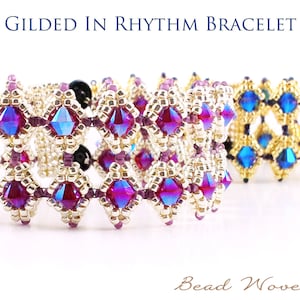 Gilded In Rhythm bracelet tutorial: PDF and Video instructions