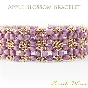 Apple Blossom bracelet tutorial: PDF and video instructions