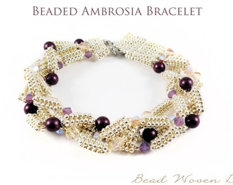 Beaded Ambrosia bracelet tutorial: PDF and video instructions