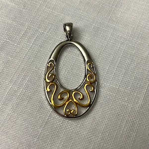Lia Sophia Necklace Pendant Gold and Silver Tone
