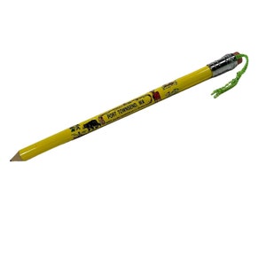 Jumbo Wood Large Pencil Souvenir with Green Cord Port Townsend, WA Tourist 11&quot;
