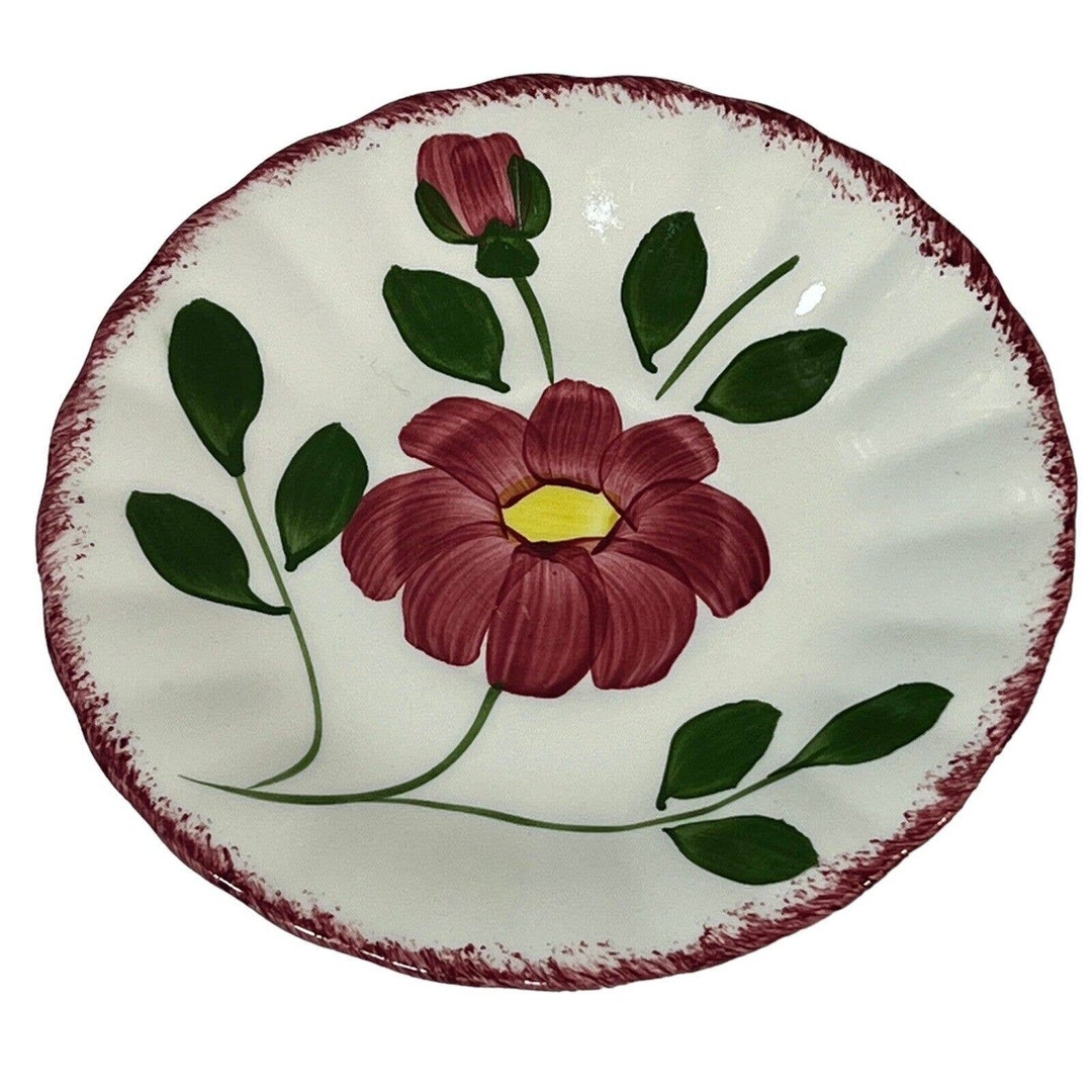 Blue Ridge Southern Pottery Nocturne colonial Red 6 Saucer Etsy