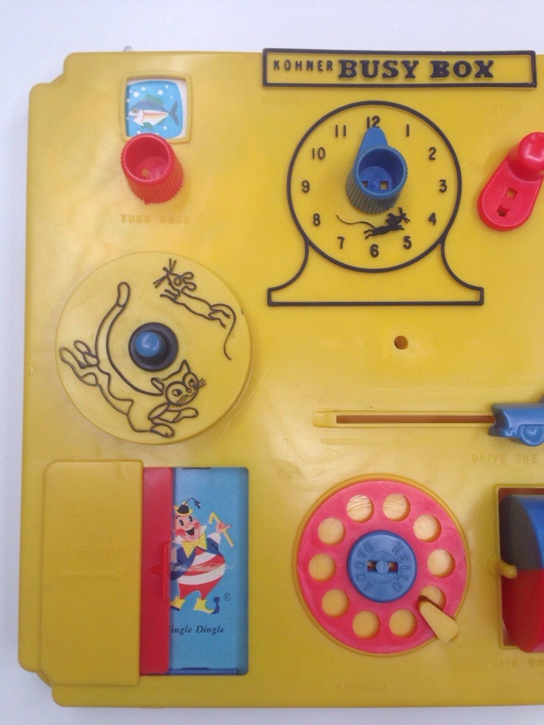 Busy Box by Kohner 1970's Nursery Crib Toy Etsy