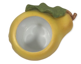 PartyLite Pear Tealight Votive Holder 4” x 3” x 2” Porcelain Fruit Vintage
