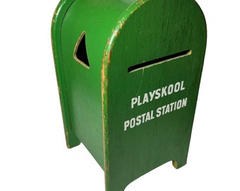 Playskool Postal Station Wood Mail Box 1950s