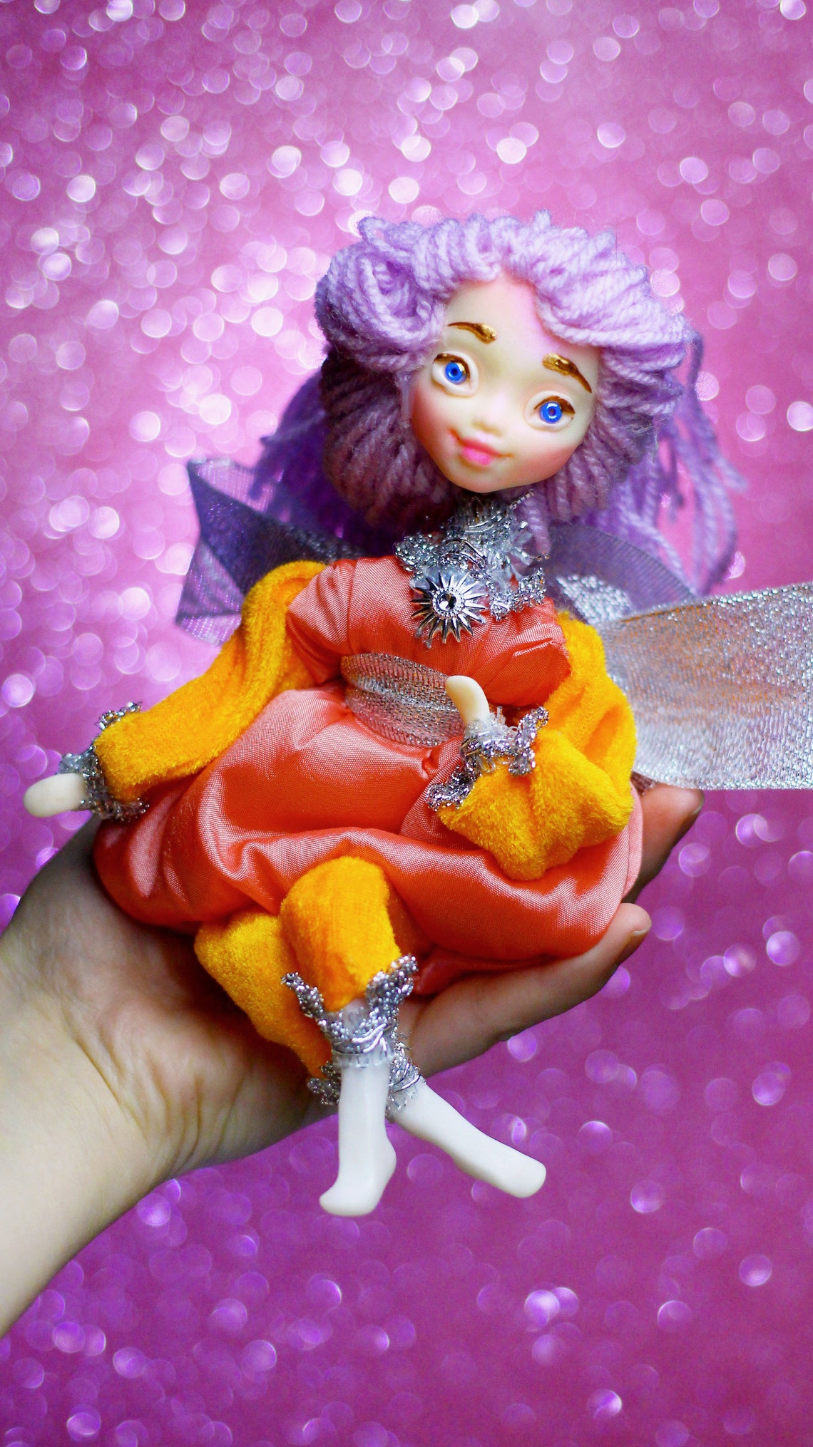 Gift for kids collectible fairy doll clay figurine poseable Etsy