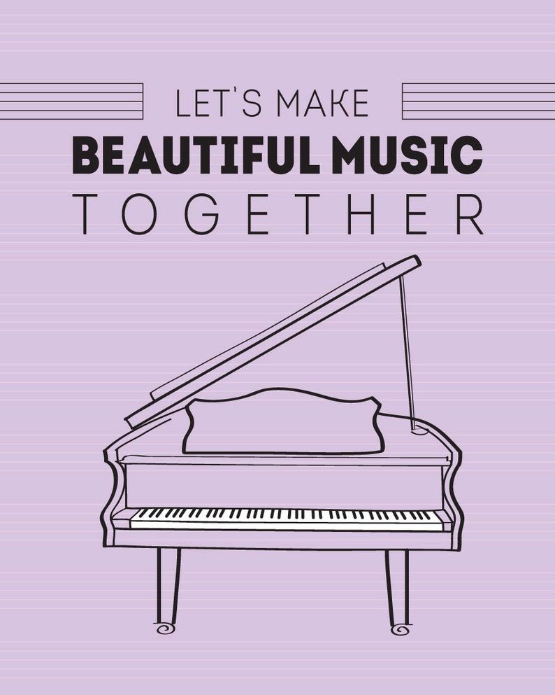 Let's Make Beautiful Music Together Customizable Digital Etsy