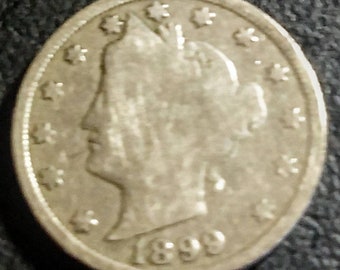 Vintage 1905 Solid Grade Canada Silver Five Cent piece King George Nickel antique canadian 1.00 Shipping