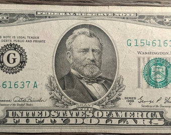 Fifty Dollar Bill Etsy