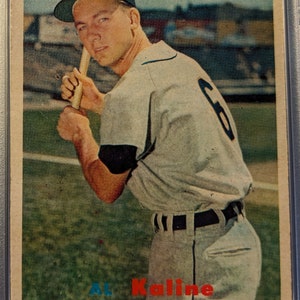 Authentische 1957 Topps # 125 Al Kaline Detroit Tigers PSA 3 VG Antique Super Eye Appeal original Baseball-Karte 1.00 Ship