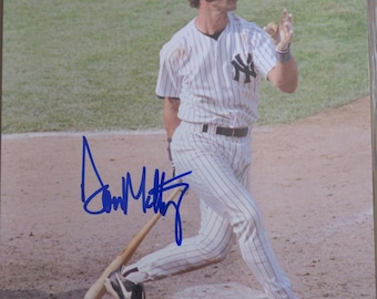 Large 8x10 Don Mattingly Yankees HOF Hall of Fame Vintage Autographed Major League Authentic baseball Photo certified & Authentic