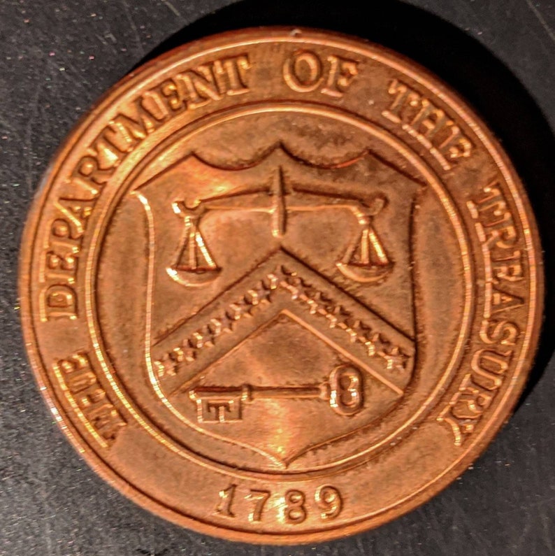 Solid Grade Denver Colorado Mint 1789 United States Treasury Department Coin Medal Token Coin Antique Vintage Authentic 1.00 Ship