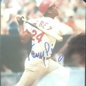 Antique Vintage Autographed Tony Perez Major League Authentic Hall of Famer MLB Baseball Photo certified by Upper Deck 1.00 shipping