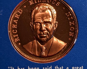 USAヴィンテージ60’s ニクソン大統領 箱付きブロンズ記念メダル アメリカ USAヴィンテージ60's ニクソン大統領 箱付きブロンズ記念メダル アメリカ