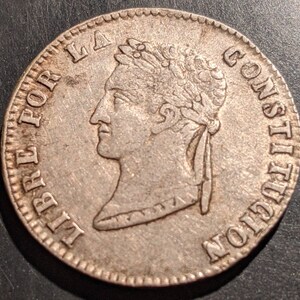 Knapp 1855 Bolivien 4 vier Sohlen Silber alte Welt Münze Republica Boliviana Antik
