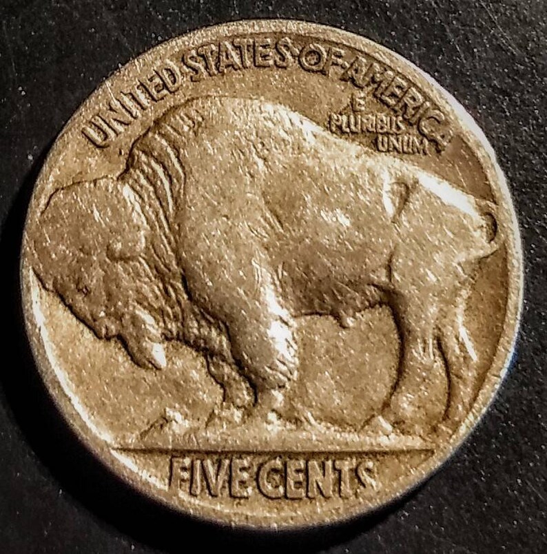 Vintage 1920 Buffalo Nickel Full Date Five Cent Indian Piece Etsy