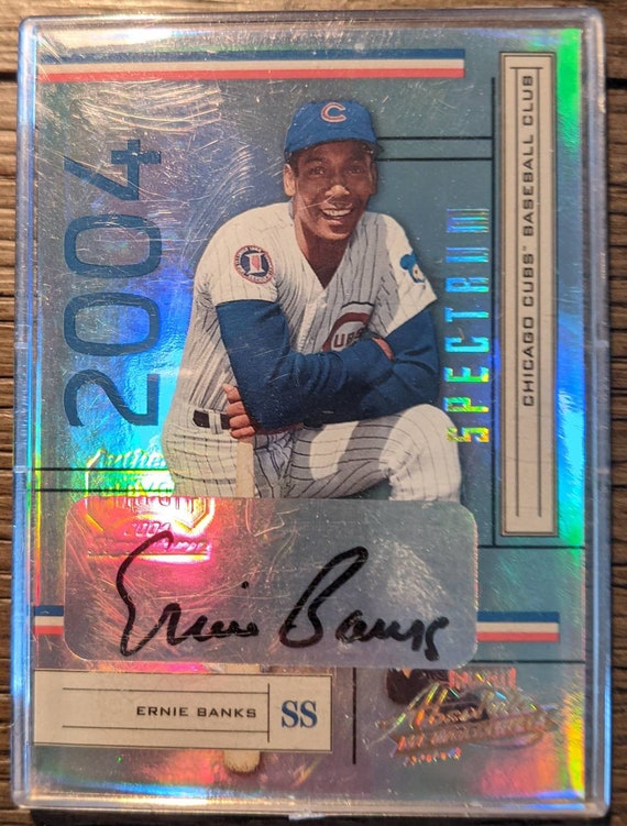 Ernie Banks Absolute Auto Card Authentic Game Used Relics 