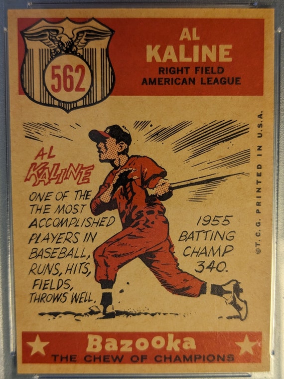 本物 1959 Topps #562 アル・カライン デトロイト・タイガース