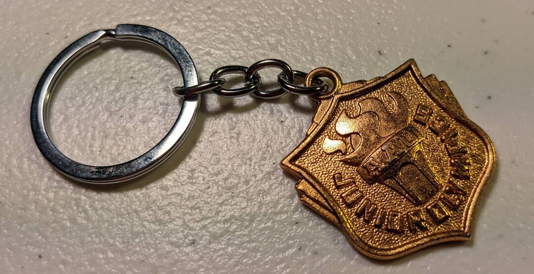 Vintage Junior Olympics Gold Medal Key Chain. Supt Birthday Gift. Token ...