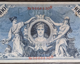 ヴィンテージ 希少 1908年 流通量少 ドイツ帝国皇帝 巨大 100 マルク