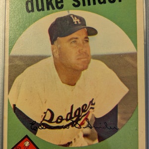 Authentische 1959 Topps # 20 Duke Snider Los Angeles Dodgers PSA 3 Sehr Gut Bewertete Baseballkarte HOF Solide Qualität Super Eye Appeal