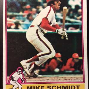 Jahrgang 1976 Mike Schmidt Topps #480 Philadelphia Phillies solide Grade super Auge Beschwerde authentische Baseball-Karte 1,00 versenden