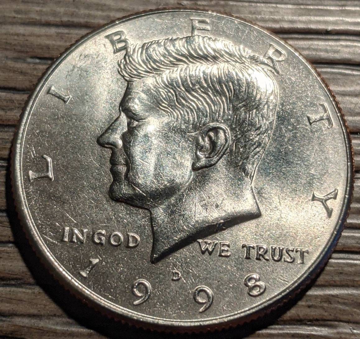 1998D Higher Grade Vintage Kennedy Half Dollar Fifty Cent Jfk From
