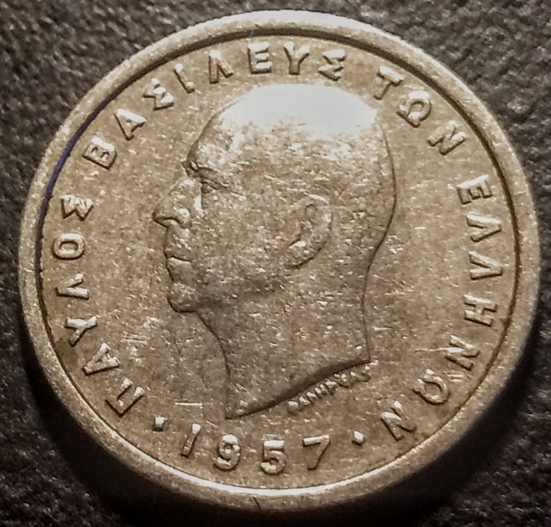 Antique Vintage 1957 Coin 2 Two Apaxmai Coin From Greece | Etsy