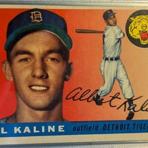 Authentische 1955 Topps # 4 Al Kaline Detroit Tiger HOF PSA 2 Solide antike Super Eye Attraktivität original authentische Baseballkarte