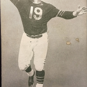 Jahrgang 1947-1966 Sid Luckman Chicago Bären schwarz & weiß weisen Karte antike original authentischen Baseball Karte 1,00 Schiff