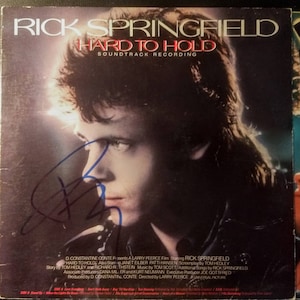 Signed Rick Springfield Album Rare Record Vinyl LP Autograph Antique rock and roll Legend Memorabilia music Vintage 1.00 shipping