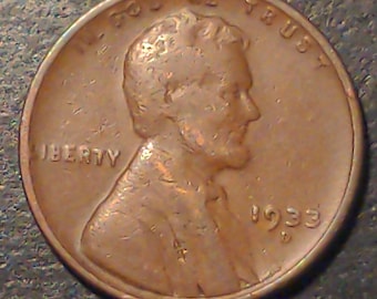 A Nice 1933 -D Wheat Cent part of an estate lot. Coin will grade Very Good - Very Fine + multiple available Lincoln Wheat Cent Penny no junk