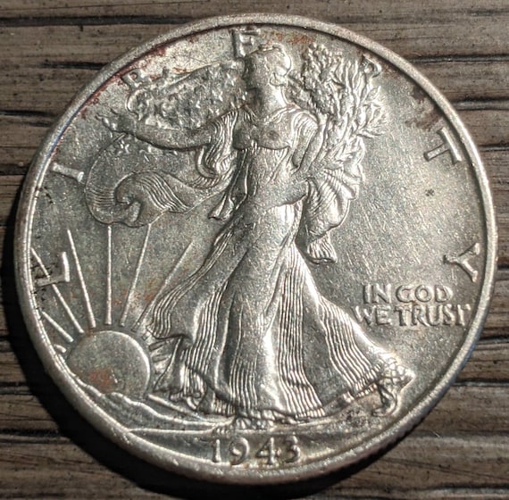 A Solid Grade 1943-S Silver Walking Liberty Half Dollar Vintage Authentic  Great Piece U.S.Coin Lady Liberty Walker Piece