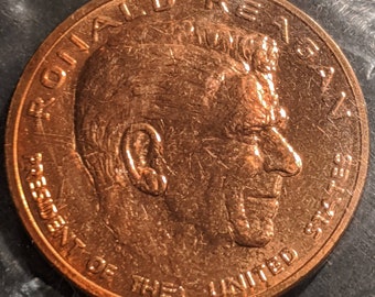 Hohe Qualität Ronald Reagan Präsident Kupfer Vereinigten Staaten Präsident Token Medaille antike Vintage authentische Münze 1,00