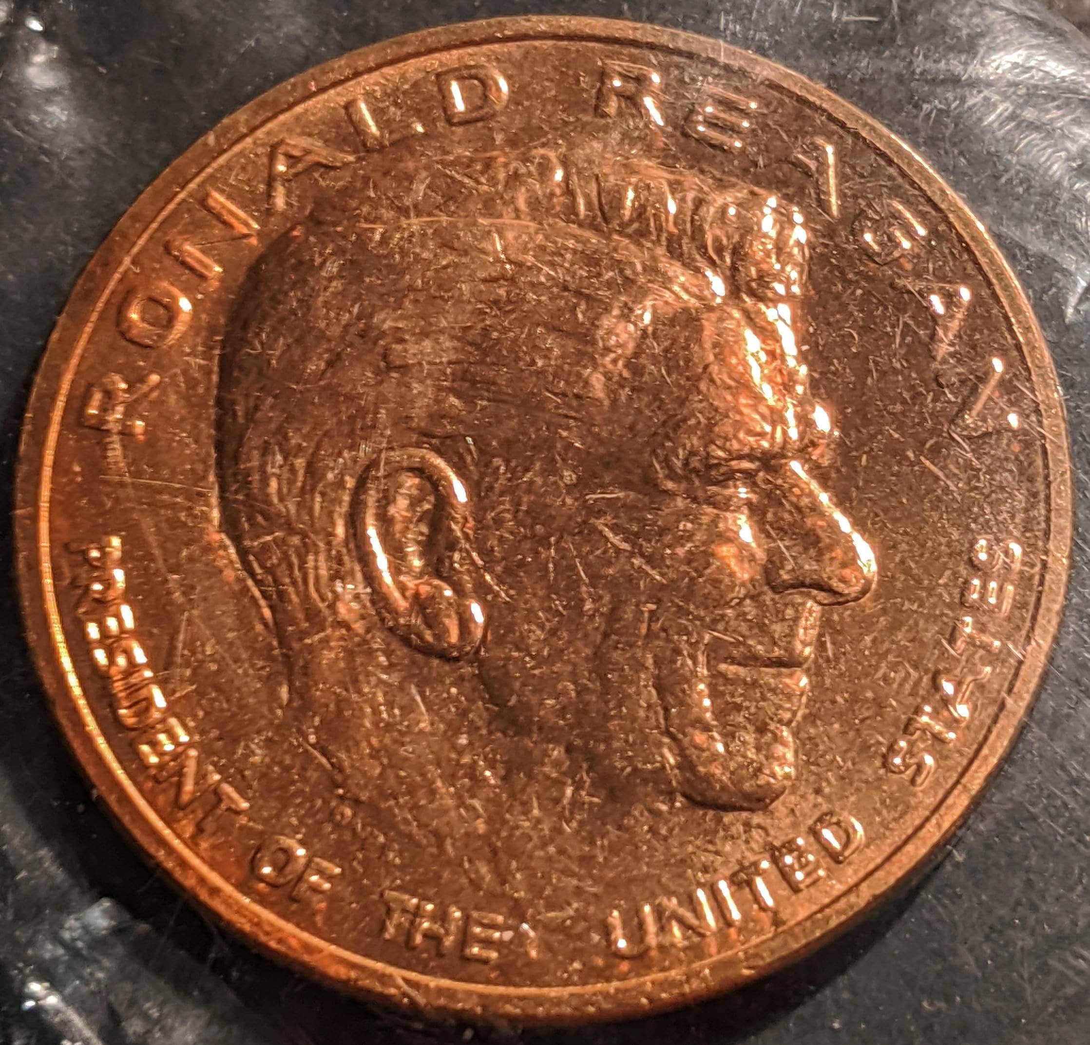 High Grade Ronald Reagan Presidential Copper United States