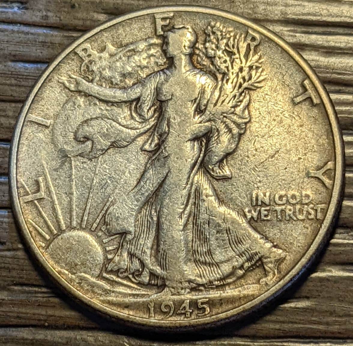 せ*た様 1945年 ウォーキングリバティハーフダラー 5枚セット 1945 silver walking liberty half dollar coin - Etsy 日本